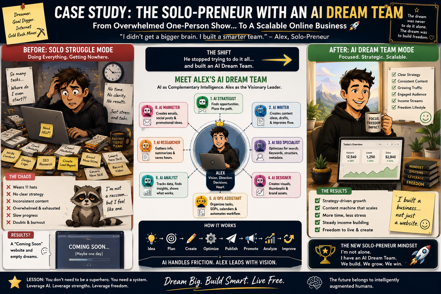 Solo-Preneur and an AI Dream Team 1 Case Study...Quicky Built an AI Dream Team Instead of Burning Out 😅🚀